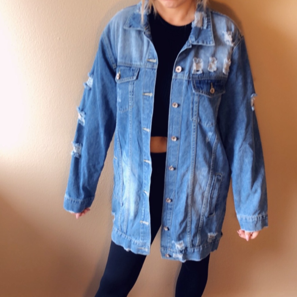 Oversized denim jacket - Picture 2 of 2